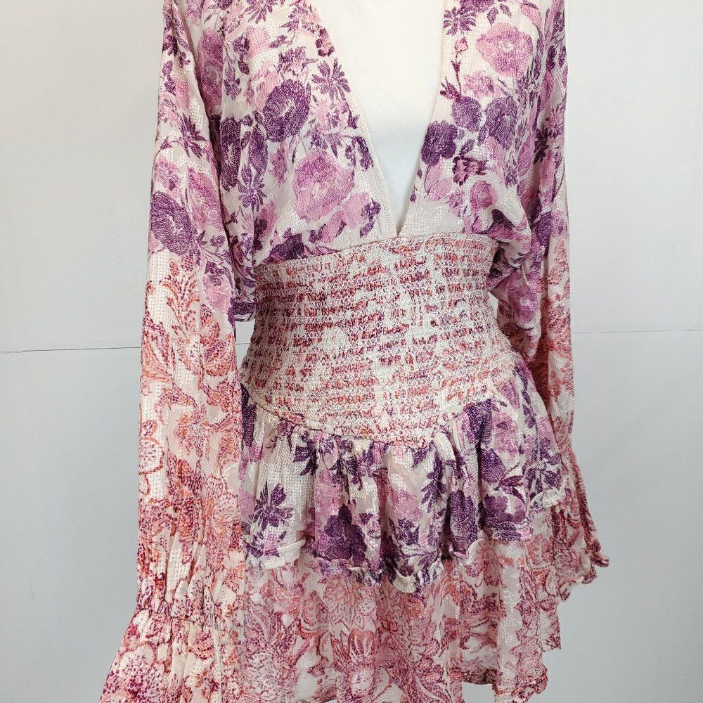 Hemant & Nandita Suki Ruffled Short Dress Large - Picture 10 of 14